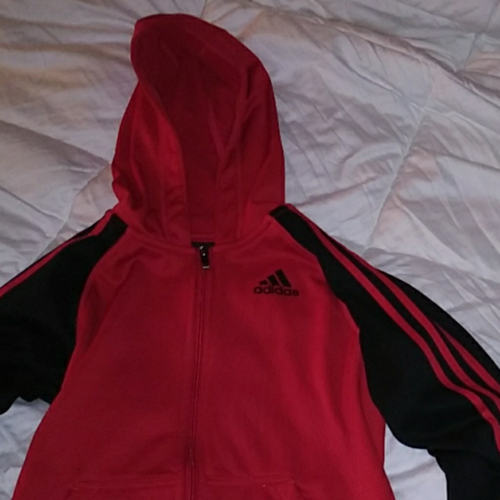 Boys Adidas hooded zip up